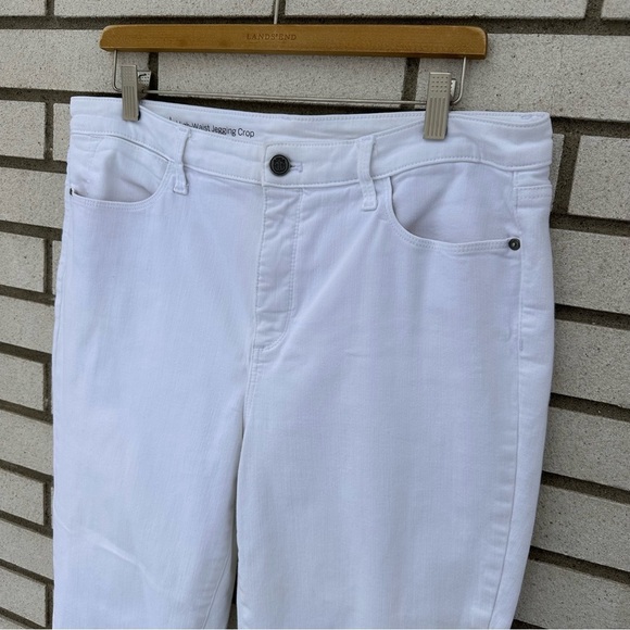 Talbots White High Waist Flawless Crop Jegging Jeans Size 14 Skinny Stretch - Picture 4 of 11